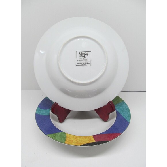 Mikasa California Currents 8.5" Rimmed Soup Bowls  Set of 2 - Picture 8 of 10